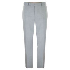Pt Torino Men Tailored Trousers In Cotton And Wool Blend